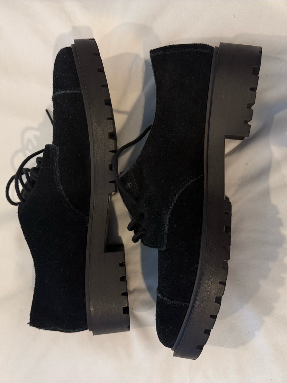 Lucky Brand Black Suede Derby Shoes Size 8